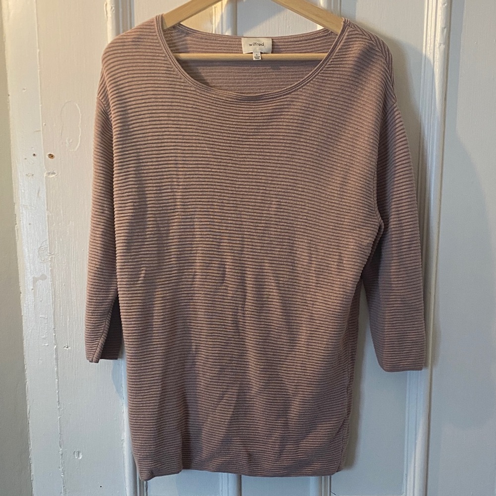 Wilfred Ribbed Mauve Top